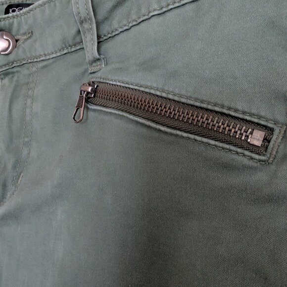 Joe's Jeans Rocker Skinny Mid-Rise Eucalyptus Green Zip Pockets Size 29 EUC - Picture 4 of 9